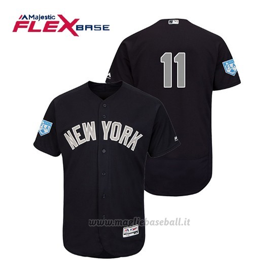 Maglia Baseball Uomo New York Yankees Brett Gardner Flex Base Entrenamiento De Primavera Alternato 2019 Blu